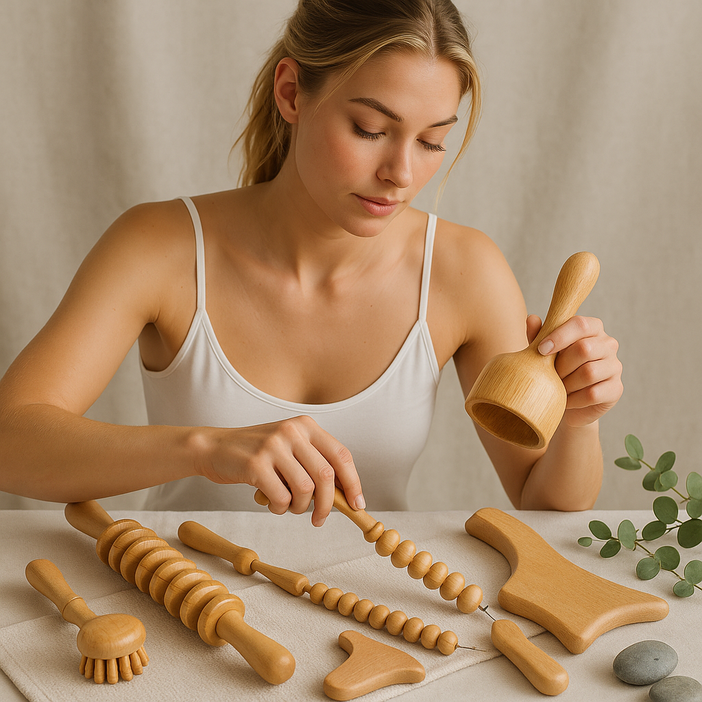 6-in-1 Premium Wood Therapy Massage Tool Set